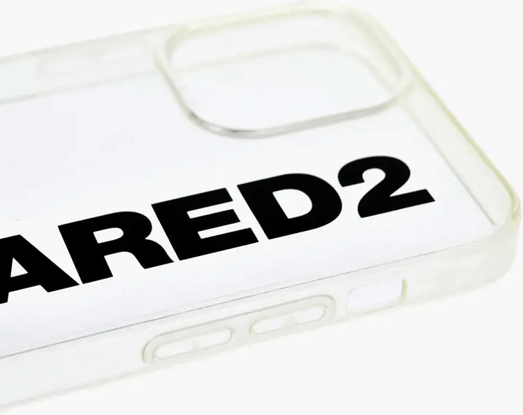 Huse mobil & tablete DSQUARED2 Transparent Iphone 12 Pro Case With Printed Logo White Barbati (BM 19760984) 3