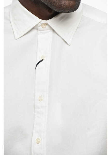 Camasi casual DEPERLU Cotton Poplin Shirt Jack With French Collar White Barbati (BM 19761005) 3
