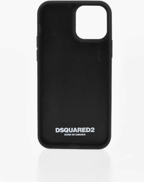 Huse mobil & tablete DSQUARED2 Icon Bicolor Iphone 13 Pro Case With Embossed Logo Black & White Barbati (BM 19761014) 2