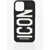 DSQUARED2 Icon Bicolor Iphone 13 Pro Case With Embossed Logo Black & White
