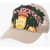 DSQUARED2 Cotton And Mesh Baseball Cap Tropical With Bead And Sequin E Beige