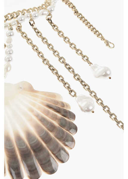 Pulovere DSQUARED2 Brass Choker With Pearls And Shells White Femei (BM 19761029) 3