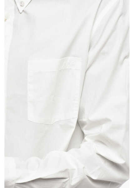 Camasi casual A.P.C. Standard-Fit Solid-Colored Shirt With Button-Down Collar White Barbati (BM 19761041) 3