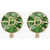 DSQUARED2 Metal Clip-On Earrings With Set Crystals Green