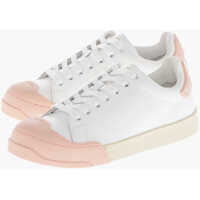 Sneakers Low Leather Sneakers With Contrasting Rubber Toe Cap Femei