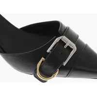 Incaltaminte Dama pagina 46 - Pantofi stiletto Givenchy Leather Slingbacks Voyou With Front Buckle Black Femei (BM 19761062) - B-mall.ro