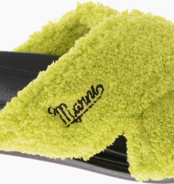 Sandale fara toc Marni Criss-Cross Sponge Sandals With Rubber Sole Green Femei (BM 19761083) 4