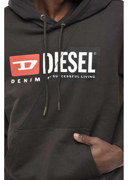 Bluze de trening Diesel Brushed Cotton Hoodie S-Girk-Hood-Cuty Black Barbati (BM 19761086) 3