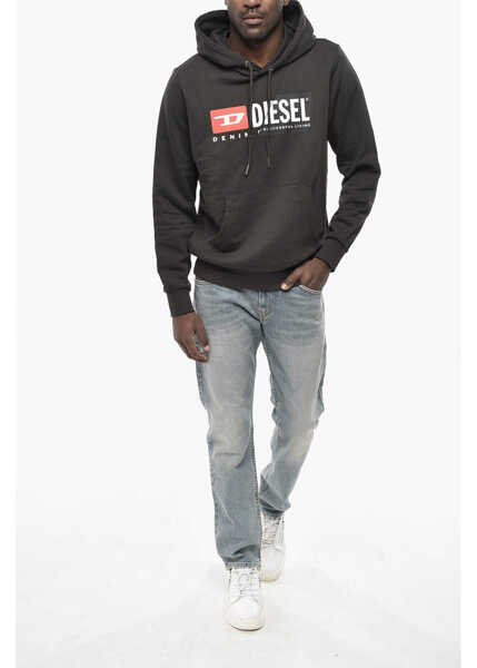 Bluze de trening Diesel Brushed Cotton Hoodie S-Girk-Hood-Cuty Black Barbati (BM 19761086) 4