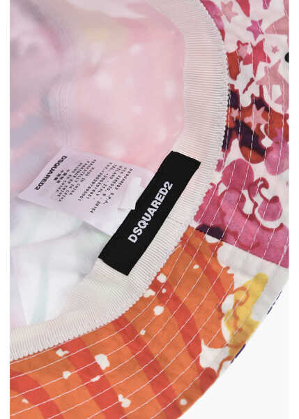 Caciuli DSQUARED2 Patterned Bucket Hat With Embroidered Logo Multicolor Barbati (BM 19761092) 3