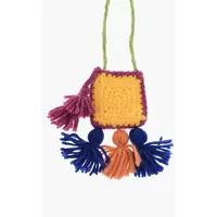 Huse mobil & tablete DSQUARED2 pentru Barbati - Huse mobil & tablete DSQUARED2 Cotton Airpods Case Souvenir From Peru With Tassels Multicolor Barbati (BM 19761101) - B-mall.ro