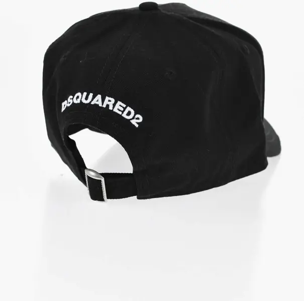 Sepci DSQUARED2 Solid-Color Baseball Cap Rolling Stones With Beaded Detail Black Femei (BM 19761107) 3