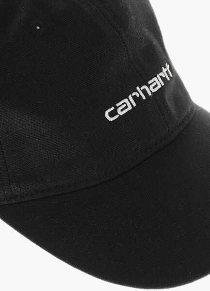 Sepci Carhartt Solid-Color Baseball Cap With Embroidered Logo Black Barbati (BM 19761122) 2