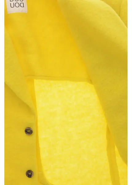 Paltoane DOUUOD Virgin Wool-Blend Coat With Patch Pockets Yellow Fete (BM 19761125) 4