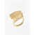 DSQUARED2 Gold-Effect Metal Signet Ring Gold