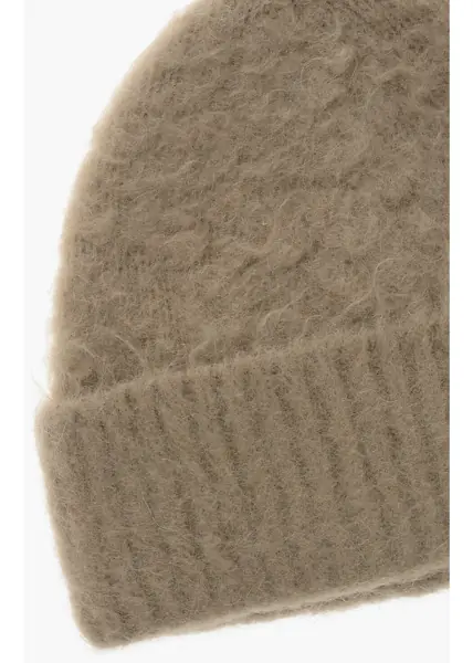 Caciuli Acne Studios Wool-Blend Beanie Kameo Solid-Color Beige Barbati (BM 19761140) 2