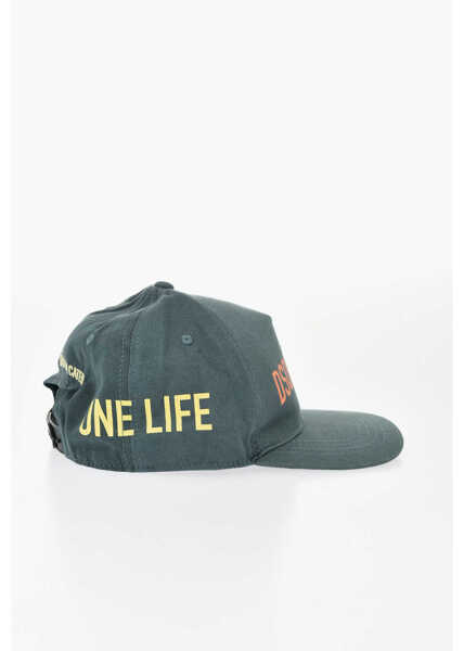 Sepci DSQUARED2 One Life One Planet Cotton Baseball Cap Green Barbati (BM 19761152) 2