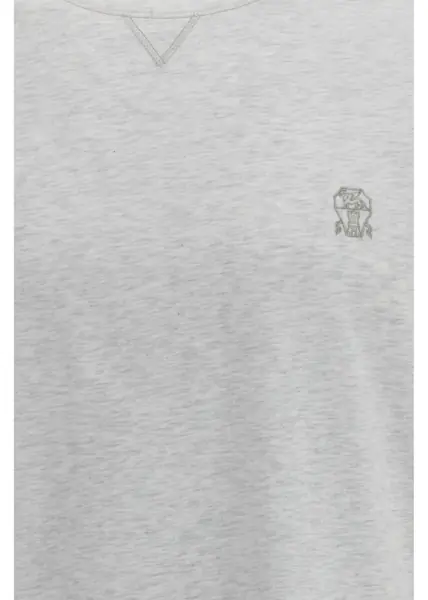 Tricouri Brunello Cucinelli Cotton T-shirt PERLAGRIGIO Barbati (BM 19761179) 3