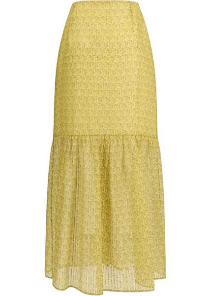 Fuste KRISTINA TI Leonine Amnesia long Skirt GOLD Femei (BM 19761221) 2