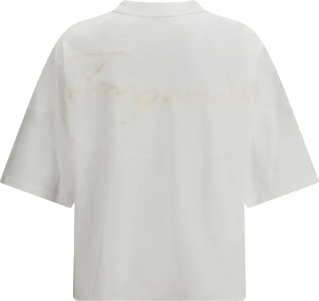 Tricouri JACQUEMUS Rond Carr T-shirt JACQUEMUS 50S WHITE Barbati (BM 19761224) 2