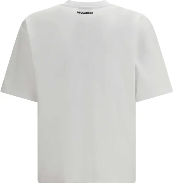 Tricouri DSQUARED2 Iconique T-shirt WHITE Barbati (BM 19761236) 2