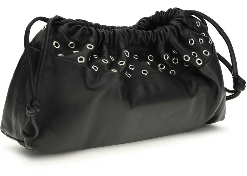 Genti de umar PIERRE HARDY Double Clutch with eyelets LAMB BLACK Femei (BM 19761239) 3