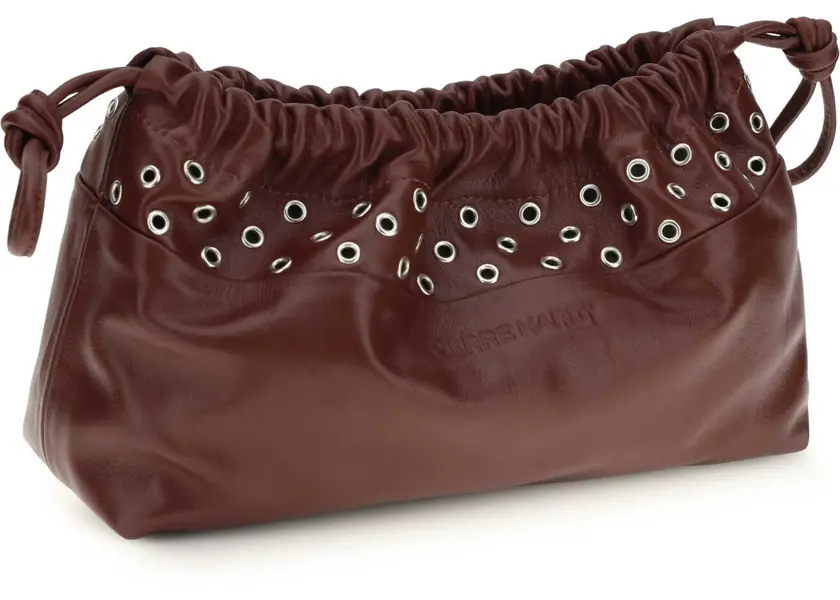 Genti de umar PIERRE HARDY Double Clutch with eyelets CALF BURGUNDY Femei (BM 19761257) 2