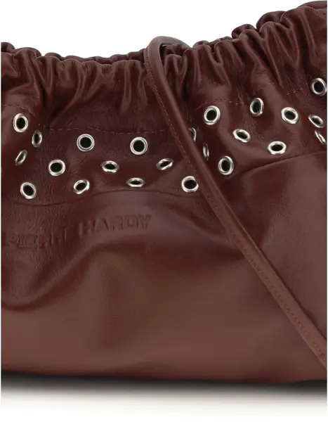 Genti de umar PIERRE HARDY Double Clutch with eyelets CALF BURGUNDY Femei (BM 19761257) 4