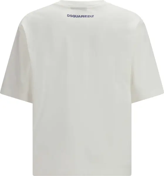 Tricouri DSQUARED2 Graphic print T-shirt WHITE Barbati (BM 19761263) 2