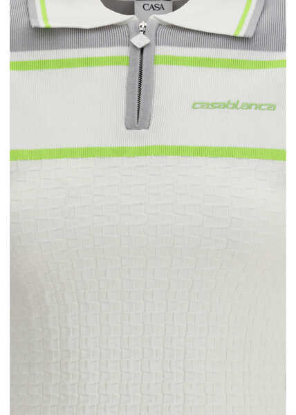 Tricouri Polo Casablanca Tennis Polo Shirt WHITE Femei (BM 19761278) 3