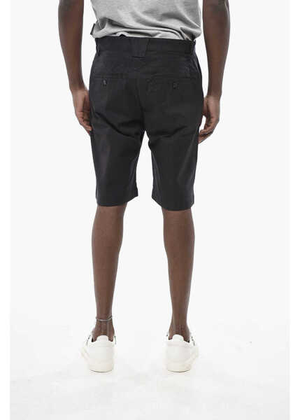 Pantaloni scurti Diesel Stretch Cotton Shorts P-Lars With Embroidered Logo Black Barbati (BM 19761374) 2