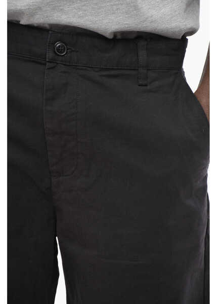 Pantaloni scurti Diesel Stretch Cotton Shorts P-Lars With Embroidered Logo Black Barbati (BM 19761374) 3