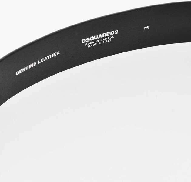 Curele DSQUARED2 3.5Cm Leather Belt With Heart-Shaped Metal Buckle Black Femei (BM 19761392) 3