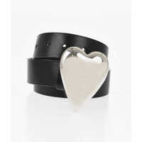 Curele 3.5Cm Leather Belt With Heart-Shaped Metal Buckle Femei