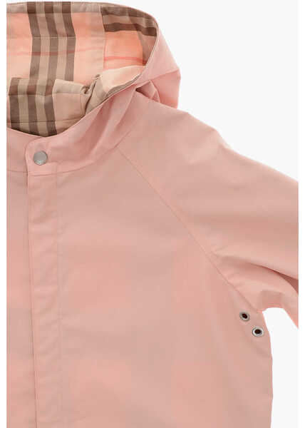 Paltoane Burberry Kids Reversible Trench Coat With Tartan Pattern Pink Fete (BM 19761401) 2