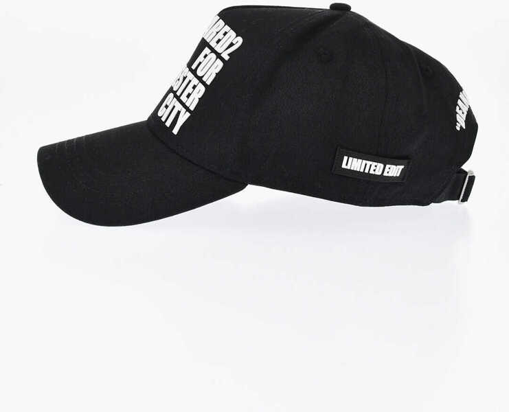 Sepci DSQUARED2 Manchester City Limited Edition Solid-Color Baseball Cap Wit Black Barbati (BM 19761407) 2