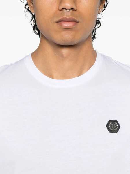 Tricouri Philipp Plein T-Shirt With Logo WHITE Barbati (BM 19761473) 4