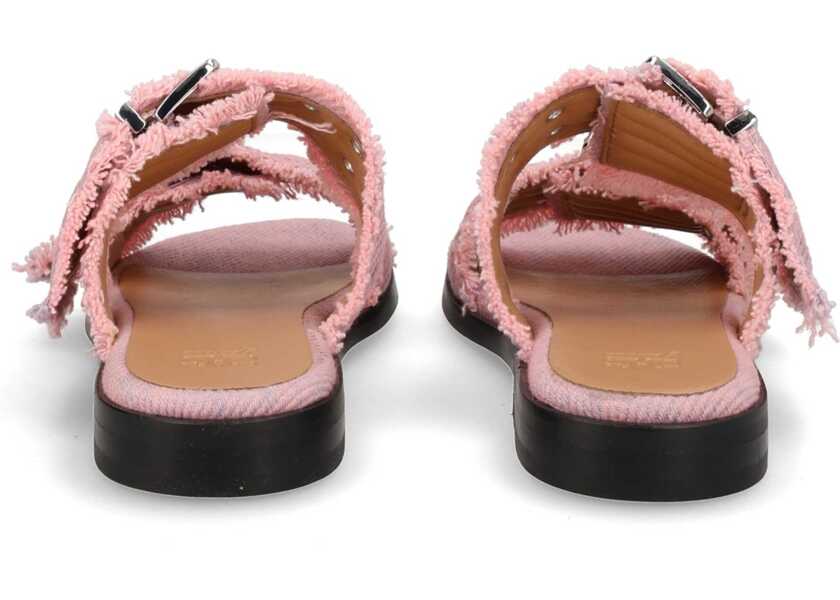 Balerini Ganni Denim Sandal With Bangs PINK Femei (BM 19761485) 4
