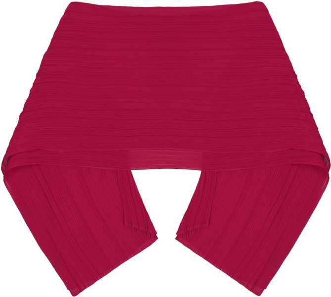 Poncho PLEATS PLEASE ISSEY MIYAKE Madame-T June Stole RED Femei (BM 19761491) 2