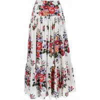 Fuste Dama - Fuste casual Dolce & Gabbana Long Skirt With Floral Print WHITE Femei (BM 19761587) - B-mall.ro