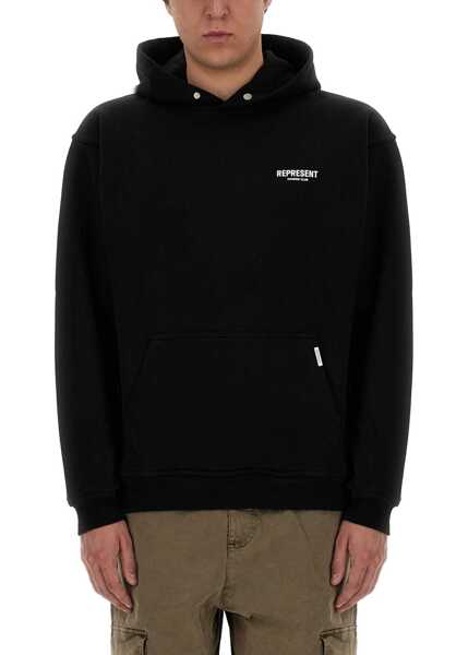 Bluze de trening REPRESENT Felpa Con Cappuccio BLACK Barbati (BM 19761596) 2