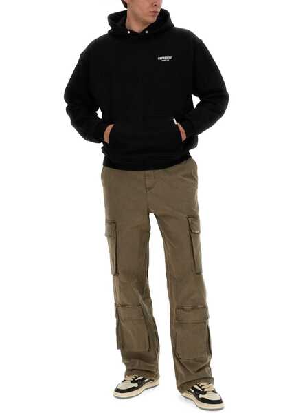 Bluze de trening REPRESENT Felpa Con Cappuccio BLACK Barbati (BM 19761596) 4