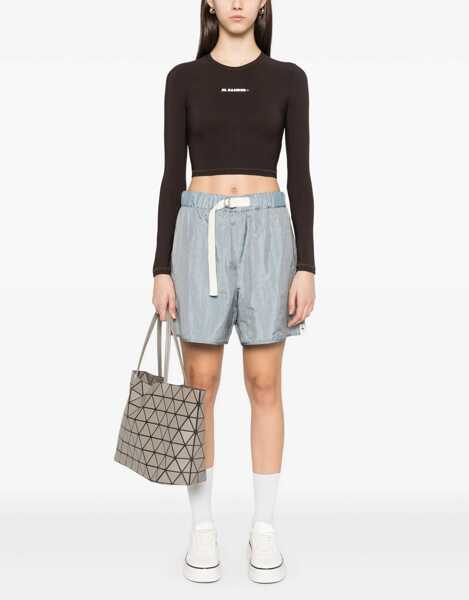 Bluze Jil Sander Cropped Top With Logo BROWN Femei (BM 19761599) 2