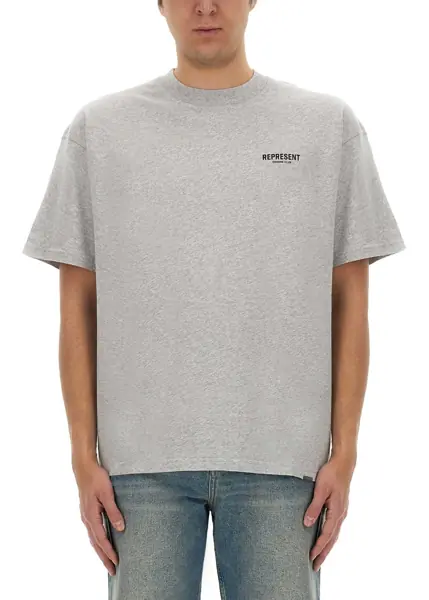 Tricouri REPRESENT T-Shirt Con Logo GREY Barbati (BM 19761608) 2