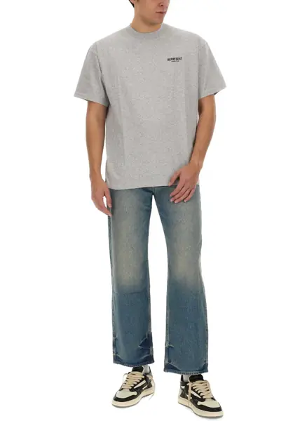 Tricouri REPRESENT T-Shirt Con Logo GREY Barbati (BM 19761608) 4