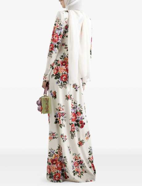 Rochii casual Dolce & Gabbana Long Dress With Floral Print WHITE Femei (BM 19761629) 3