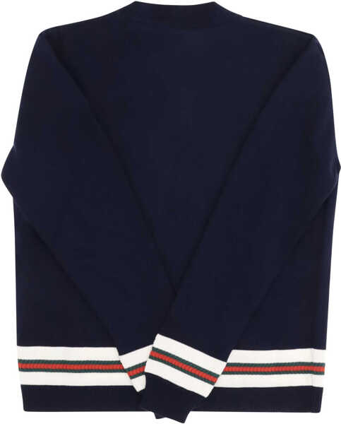Cardigane Gucci Cardigan with Web stripes INK/WHITE/MC Baieti (BM 19761923) 2