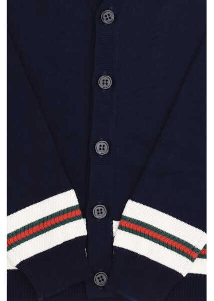 Cardigane Gucci Cardigan with Web stripes INK/WHITE/MC Baieti (BM 19761923) 3