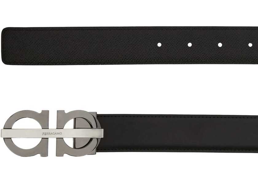 Curele Ferragamo Reversible and adjustable Gancini Belt NERO Barbati (BM 19761968) 2