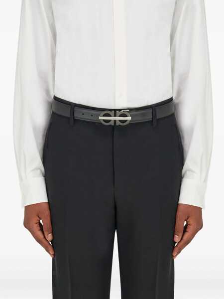 Curele Ferragamo Reversible and adjustable Gancini Belt NERO Barbati (BM 19761968) 3
